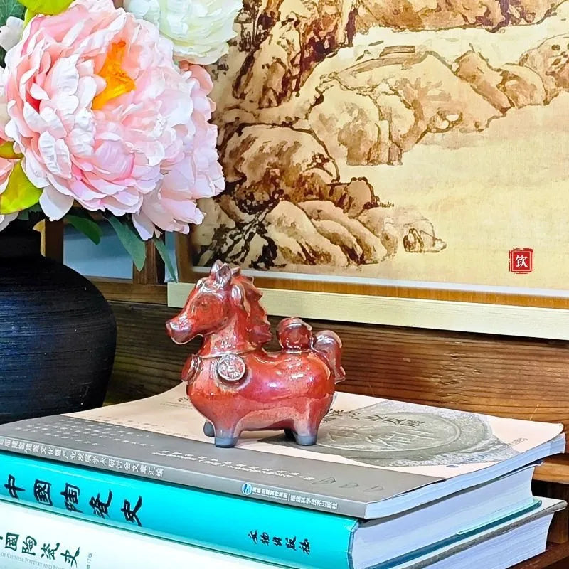 烏金馬+赤紅馬組合 可單售 茶寵擺件香插