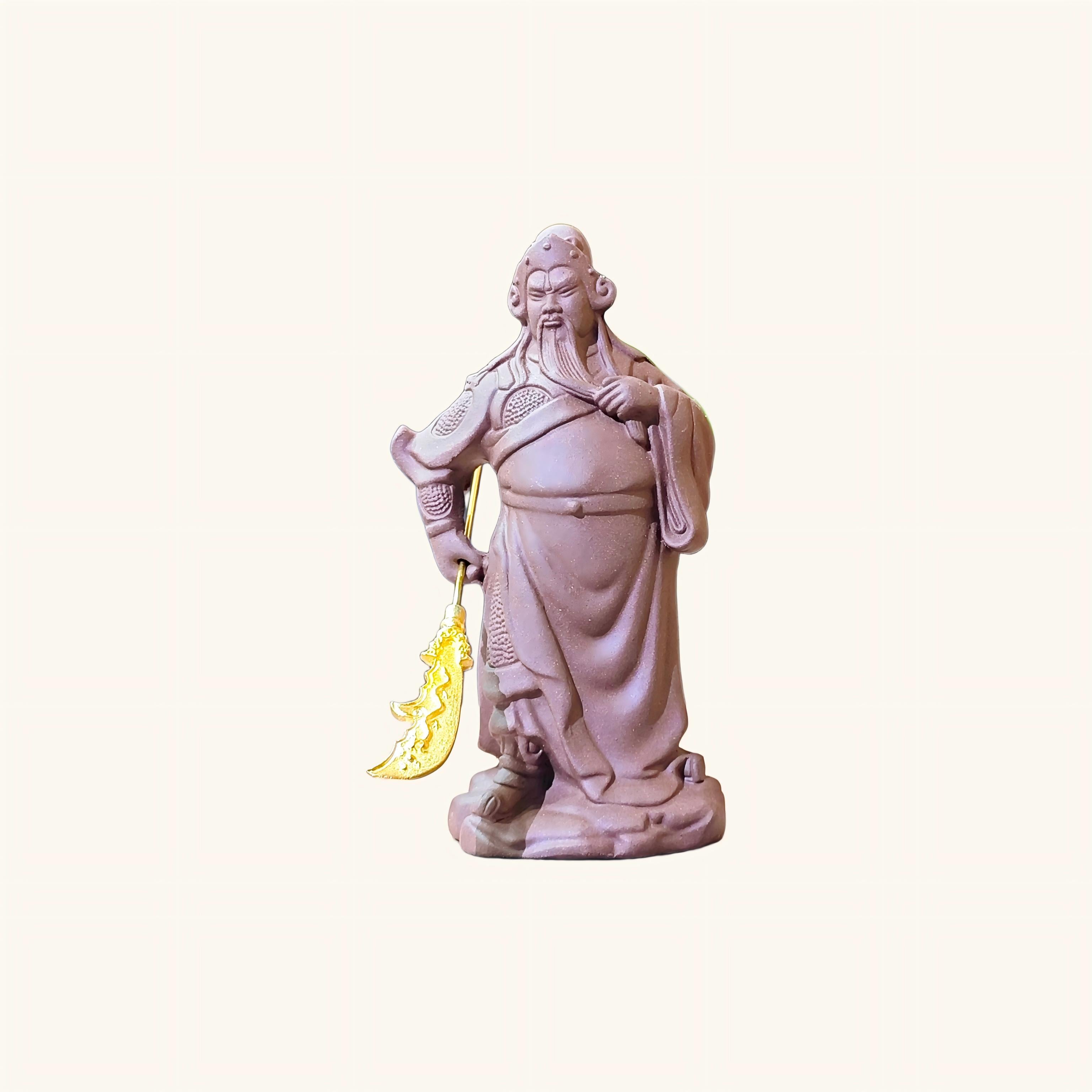關公像 關羽關二爺武財神 紫砂擺件