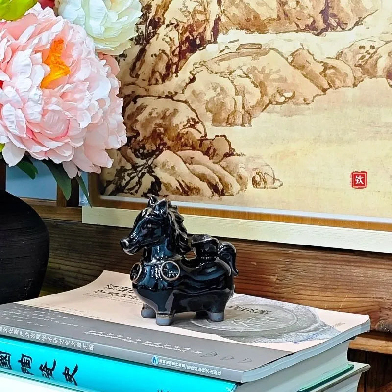 烏金馬+赤紅馬組合 可單售 茶寵擺件香插