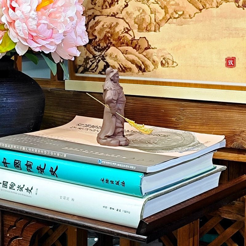 關公像 關羽關二爺武財神 紫砂擺件