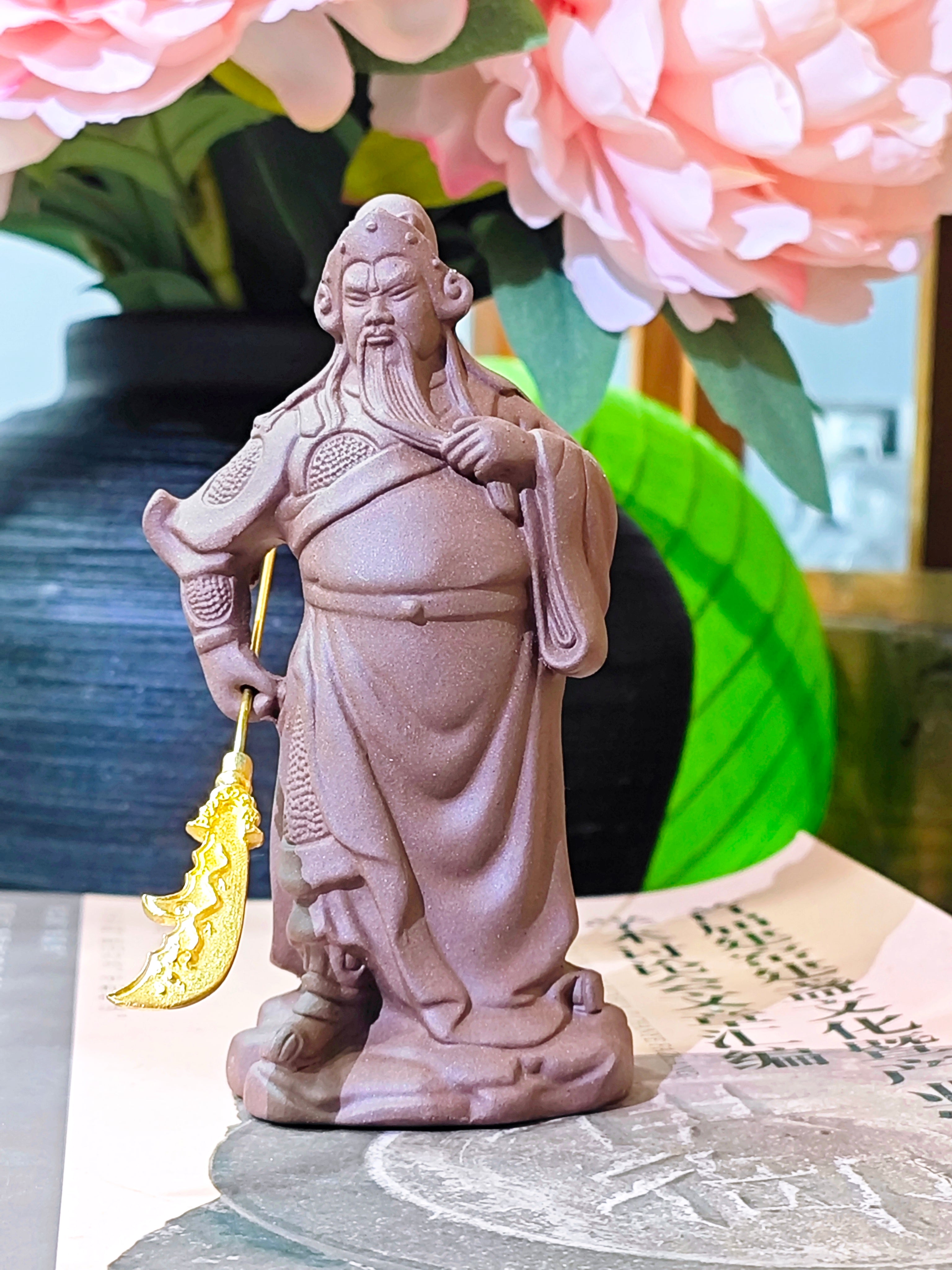 關公像 關羽關二爺武財神 紫砂擺件